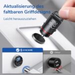 SYNCWIRE 90W Auto Ladegerät USB-C & USB [PD 45W & QC 45W] – Mini Metall Schnellladung für iPhone 15, Google Pixel 7, Samsung
