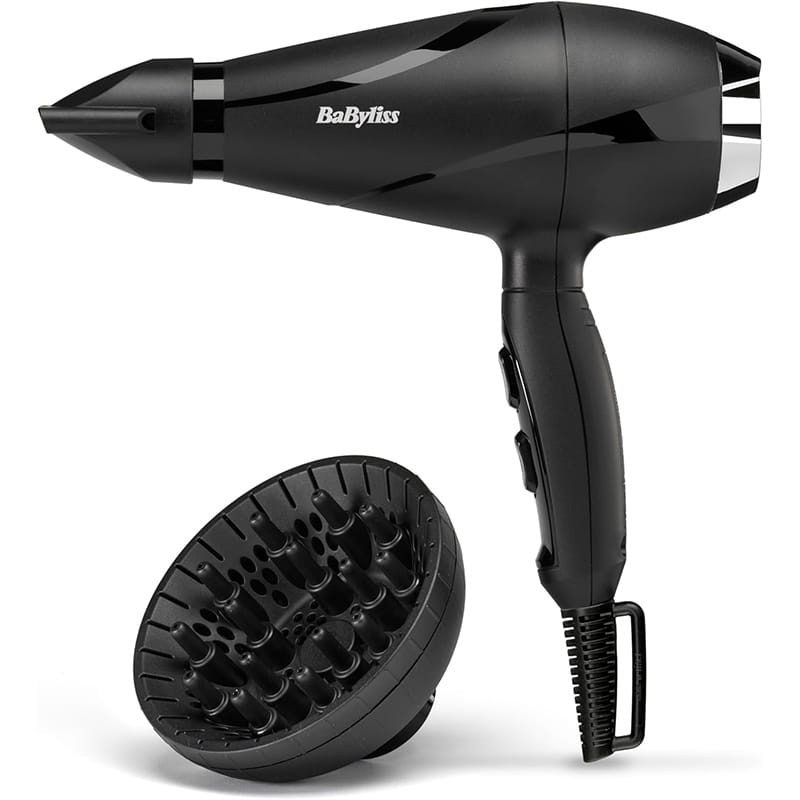 BaByliss 1 BaByliss Shine Pro 2200 Haartrockner – 2200W Leistung, Ionen-Technologie für Anti-Frizz, mit Düse und Diffusor, Made in Italy, schwarz