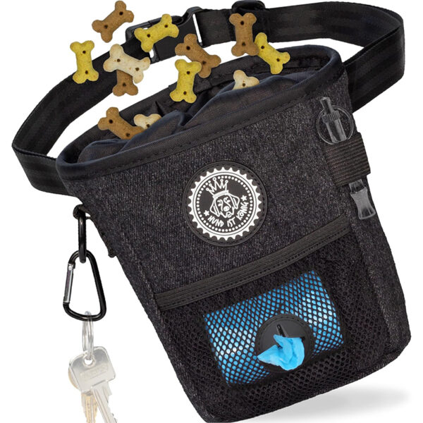 HUND IST KÖNIG® Leckerlibeutel für Hundetraining – Robuster, kompakter Futterbeutel mit Kotbeutelspender & Trainings-Ebook