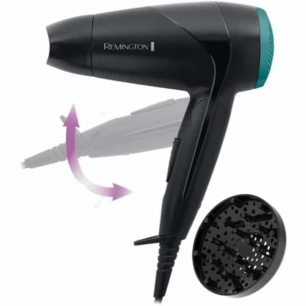 Remington On The Go Haartrockner – 2000W, klappbar, mit Stylingdüse & Diffusor