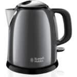 Russell Hobbs 1,0L Wasserkocher – Edelstahl Grau, 2400W, kompakt mit Schnellkochfunktion