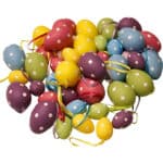 khevga Bunte Ostereier-Set - Klein & Gross mit Band