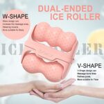 Leeshine Eisroller 2in1 – Gesicht & Augen kühlen, Schwellungen lindern, mit Etui (Pink)