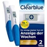 Clearblue Digitaler Schwangerschaftstest mit Wochenbestimmung – Frühtest 1–2 Stück