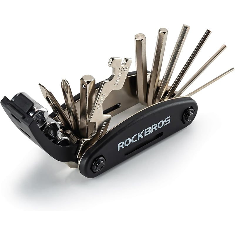 ROCKBROS 16-in-1 Fahrrad-Multitool ROCKBROS 16-in-1 Fahrrad-Multitool – Faltbares Reparaturset