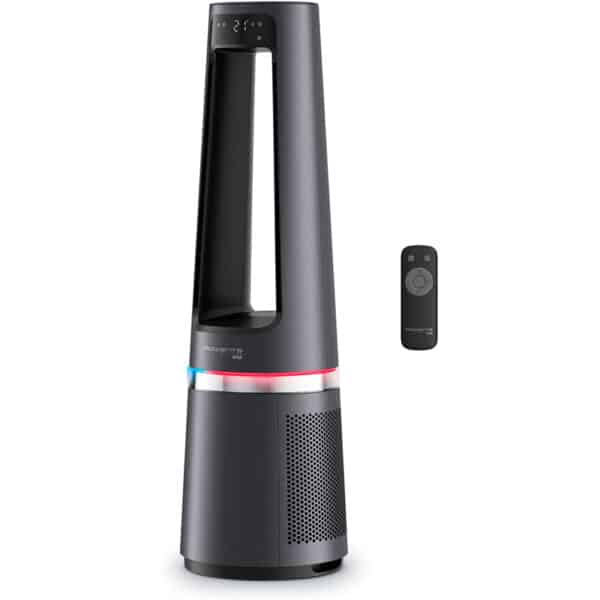 Rowenta Eclipse QU5062 – 3in1 Luftreiniger, Heizlüfter & Ventilator, für bis zu 30 m², Schwarz/Grau