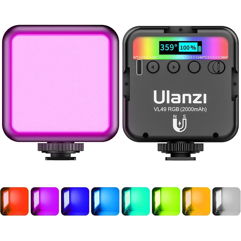 Video 1 ULANZI RGB Video Licht – Kompakt, Magnetisch, Dimmbar (2500K–9500K)