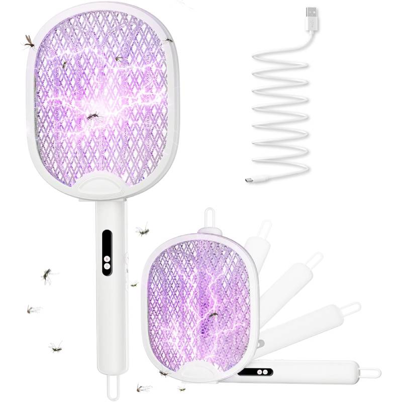 WOCVRYY 3in1 Elektro Mückenklatsche 4000V mit Akku & LED WOCVRYY 3in1 Elektro Mückenklatsche 4000V mit Akku & LED – Klappbar für Innen & Außen