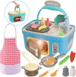 JOYIN Picknick-Küchenset für Kinder – Mit Musik, Licht & Farbwechsel-Essen