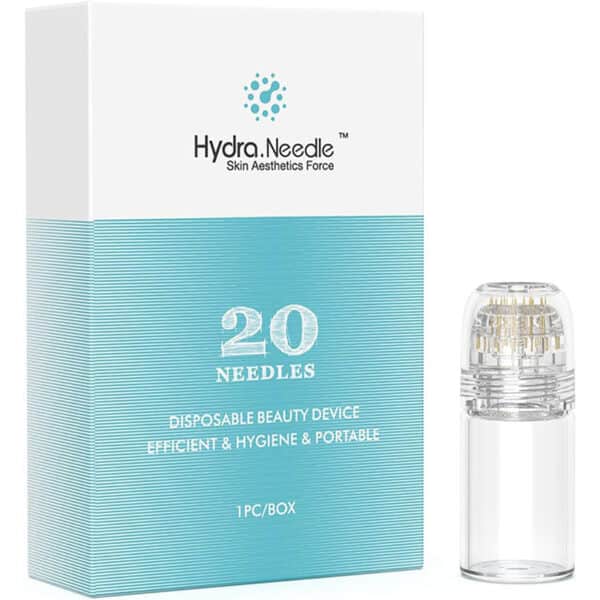 Hydra Needle 20 Pins Derma Stamp – Microneedling ohne Serum für Anti-Aging, Lippen & Haarwachstum, Titan