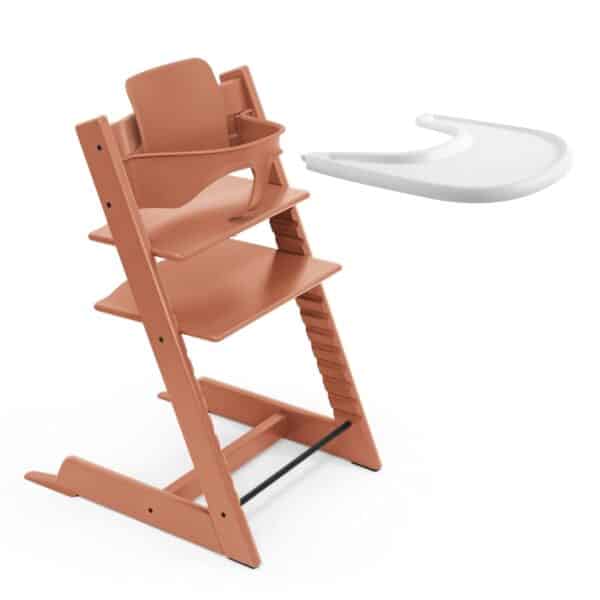 Stokke Tripp Trapp Hochstuhl mit Tablett – Ergonomisches, verstellbares Babyset (6–36 Monate)