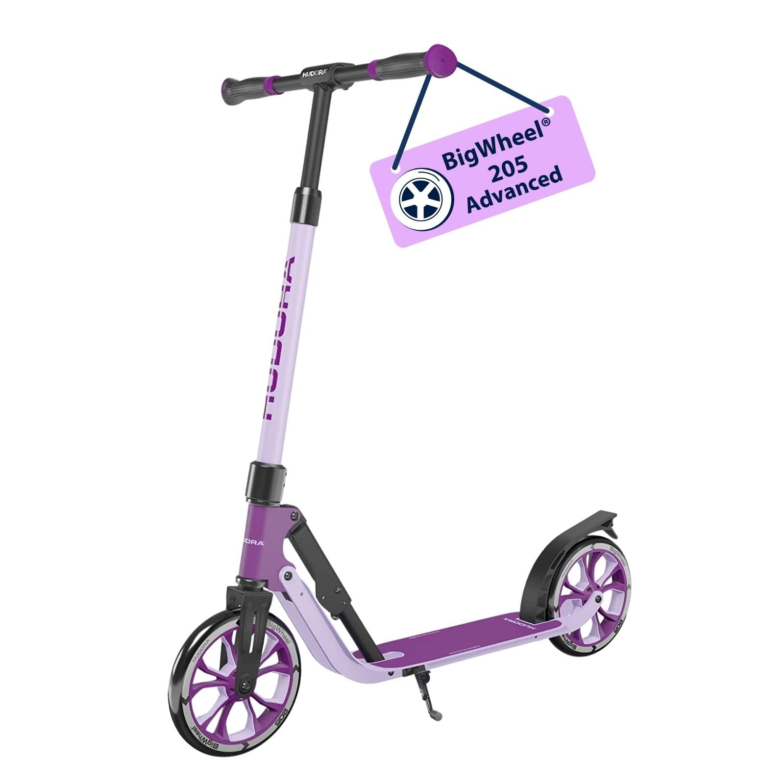 61-2sLOR8bL._SY1600_.jpg HUDORA BigWheel® 205 Advanced Scooter – Aluminium-Tretroller für Kinder & Erwachsene bis 100kg – Bild 1