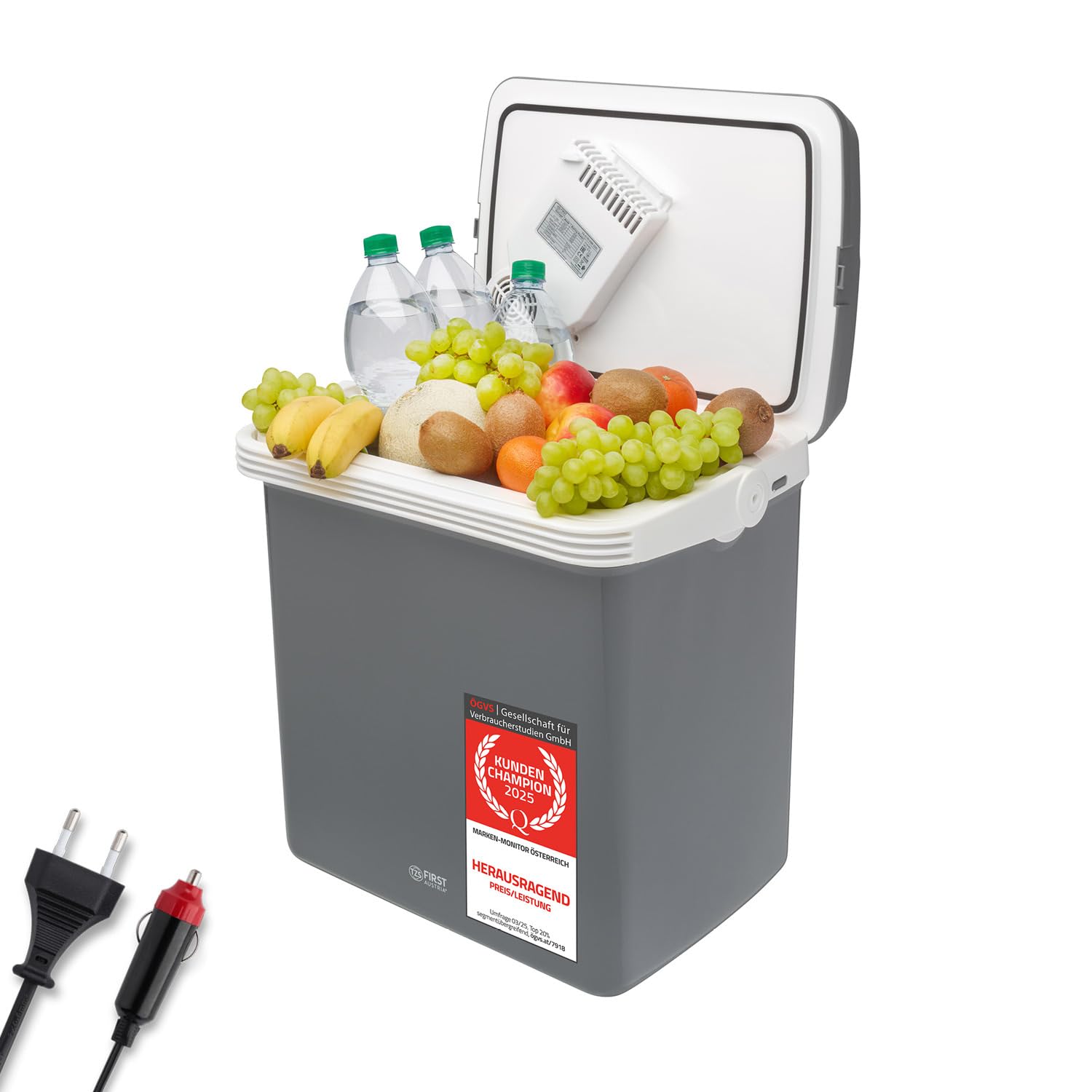 615wvsH67fL._SY1500_.jpg TZS First Austria Thermoelektrische Kühlbox 32L – Kühl- & Wärmefunktion 12V/230V – Bild 1