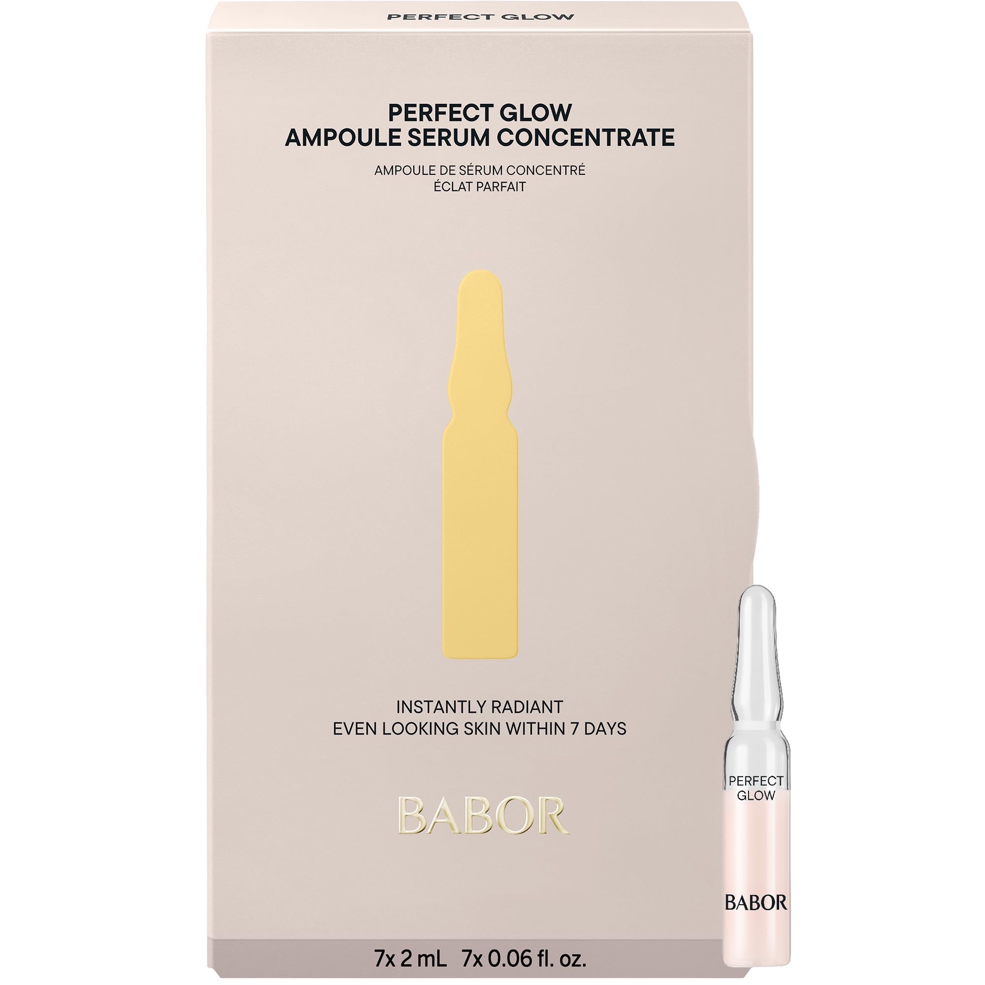 61CmVBQR7NL._SY2000_.jpg BABOR Perfect Glow Serum Ampullen 7x2ml – Strahlender Teint mit Glow-Pigmenten & Peptiden – Bild 1