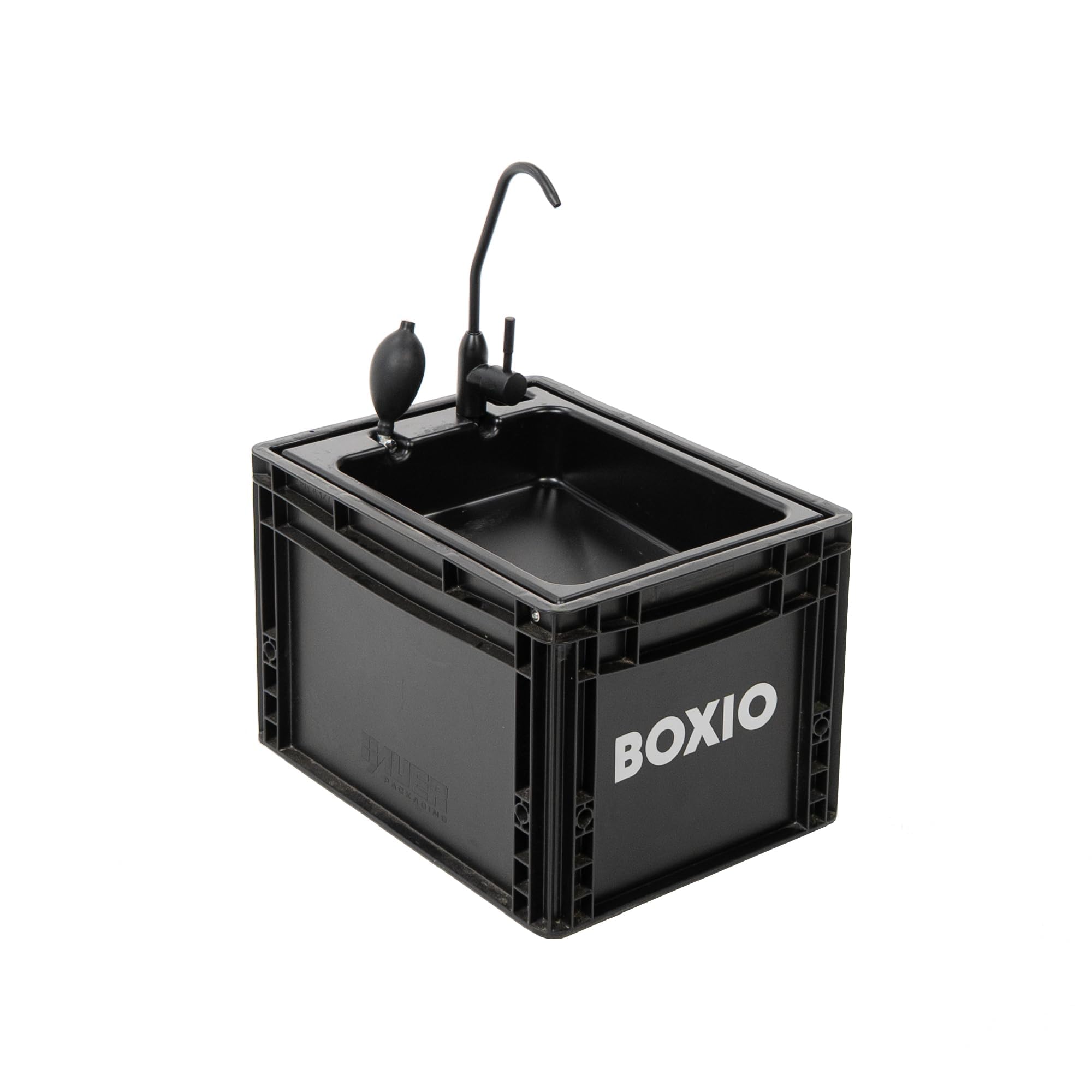 61UmRSLVLPL._SY2000_.jpg BOXIO WASH: Mobiles Spülbecken 40x30 cm mit Handpumpe – Campingwaschbecken ohne Strom – Bild 1