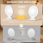 Auxmir Kosmetikspiegel 30X/1X mit LED-Beleuchtung – Dimmbar Schminkspiegel für Zuhause & Reisen – Bild 5