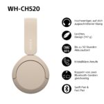Sony WH-CH520 Bluetooth On-Ear-Kopfhörer – 50 Std. Akku & Premium Sound für Alltag – Bild 3