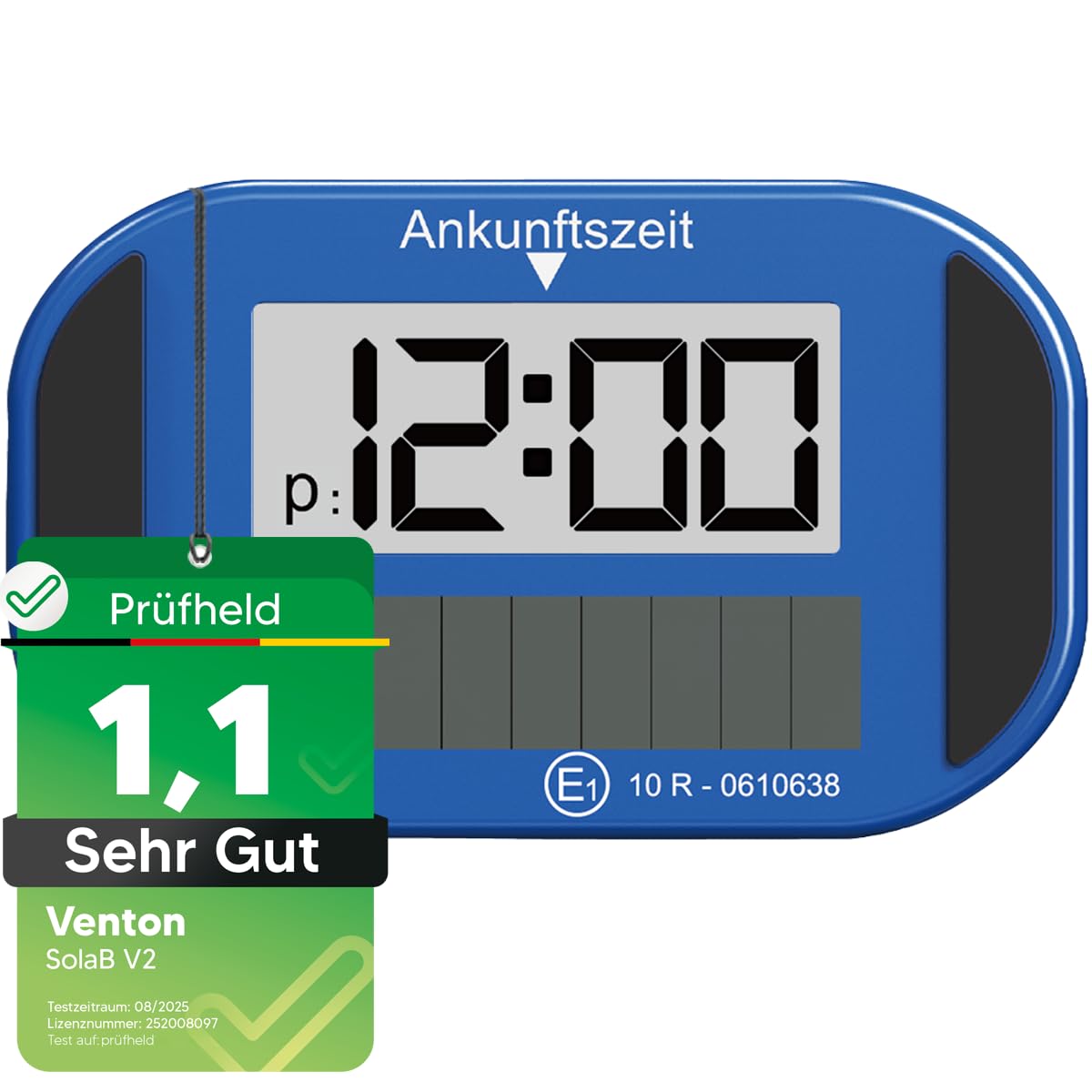 61mUjGoORfL._SY1200_.jpg VENTON Elektronische Solar-Parkscheibe mit KBA-Zulassung – Automatische Digitale Parkuhr – Bild 1