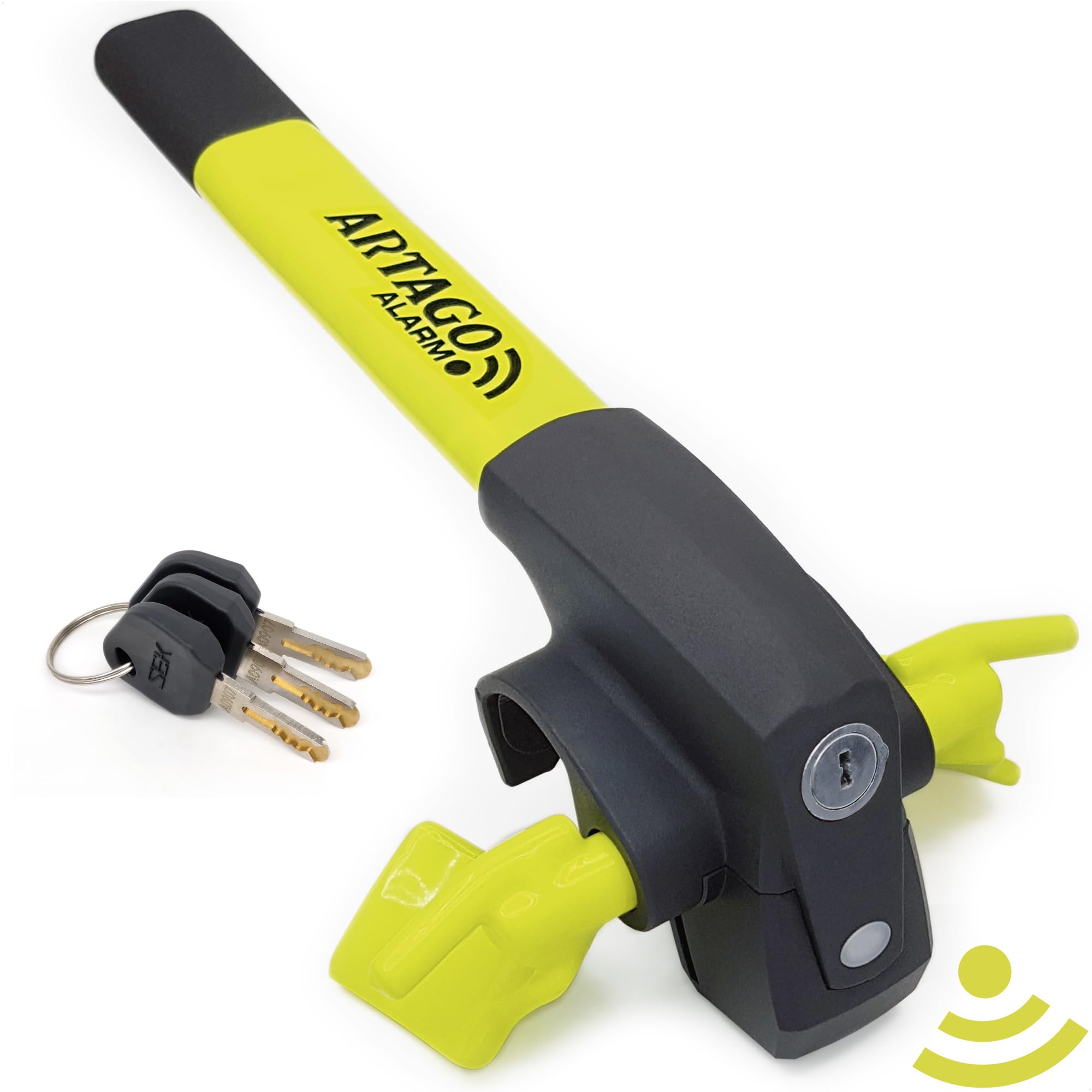 61rr7zWZULL._SY2000_.jpg Artago 870 Lenkradkralle 2in1 mit 120dB Alarm & LED – Diebstahlsicherung Auto – Bild 1