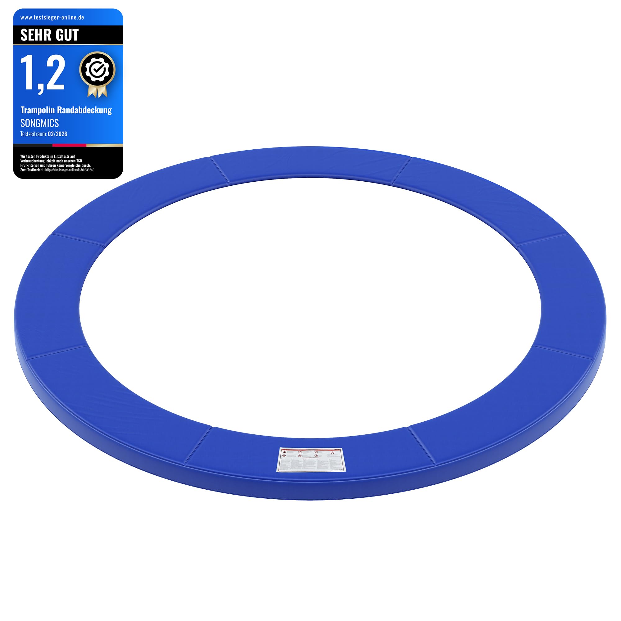 61sGidP3L._SY2000_.jpg SONGMICS Trampolin Randabdeckung Ø 305 cm – UV-resistente Sicherheitsmatte mit EPE-Schaumstoff – Bild 1