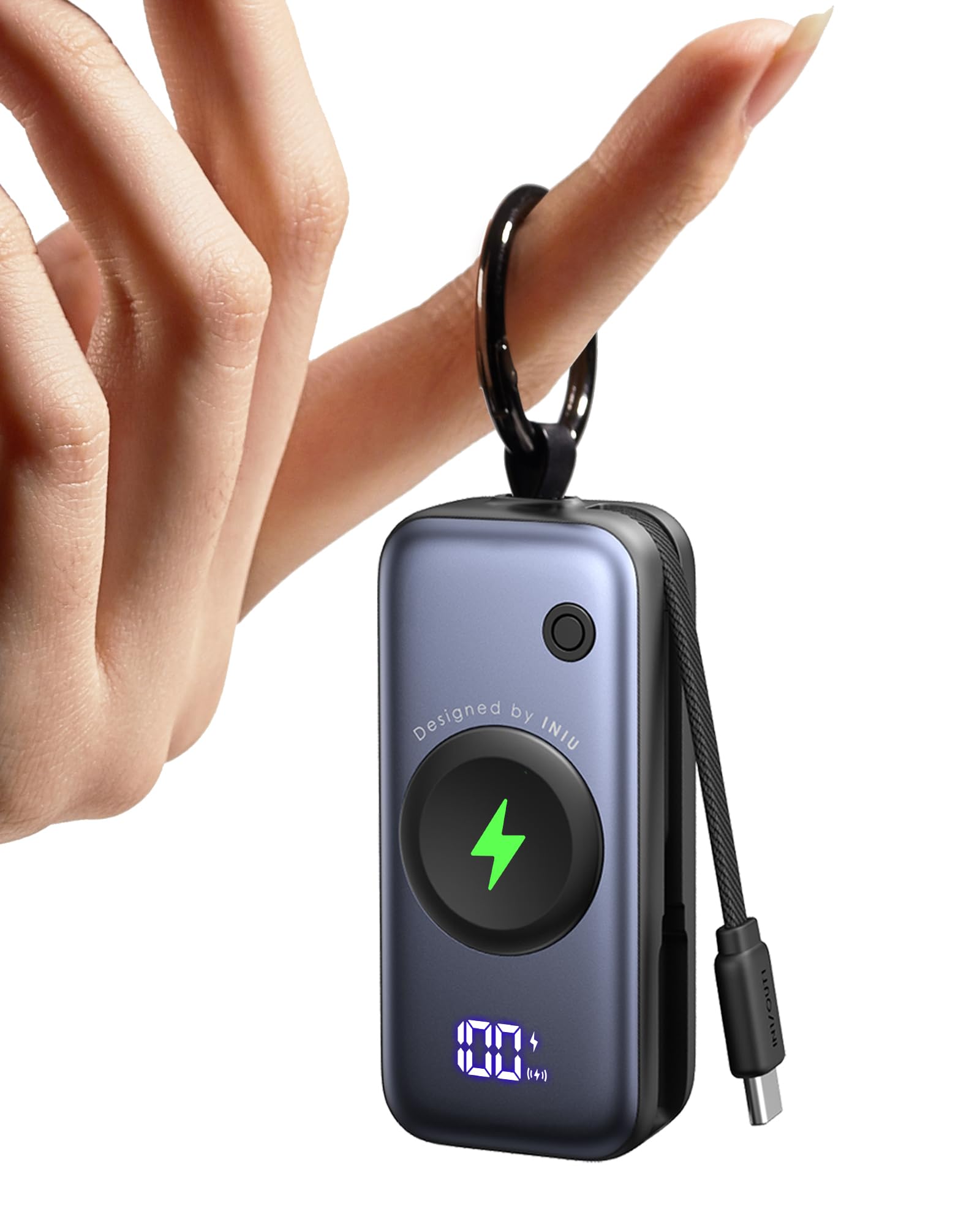 61vDCOjDoEL._SY2000_.jpg INIU P81 Mini Powerbank 5000mAh – 20W USB-C Schnellladung für iPhone & Apple Watch – Bild 1