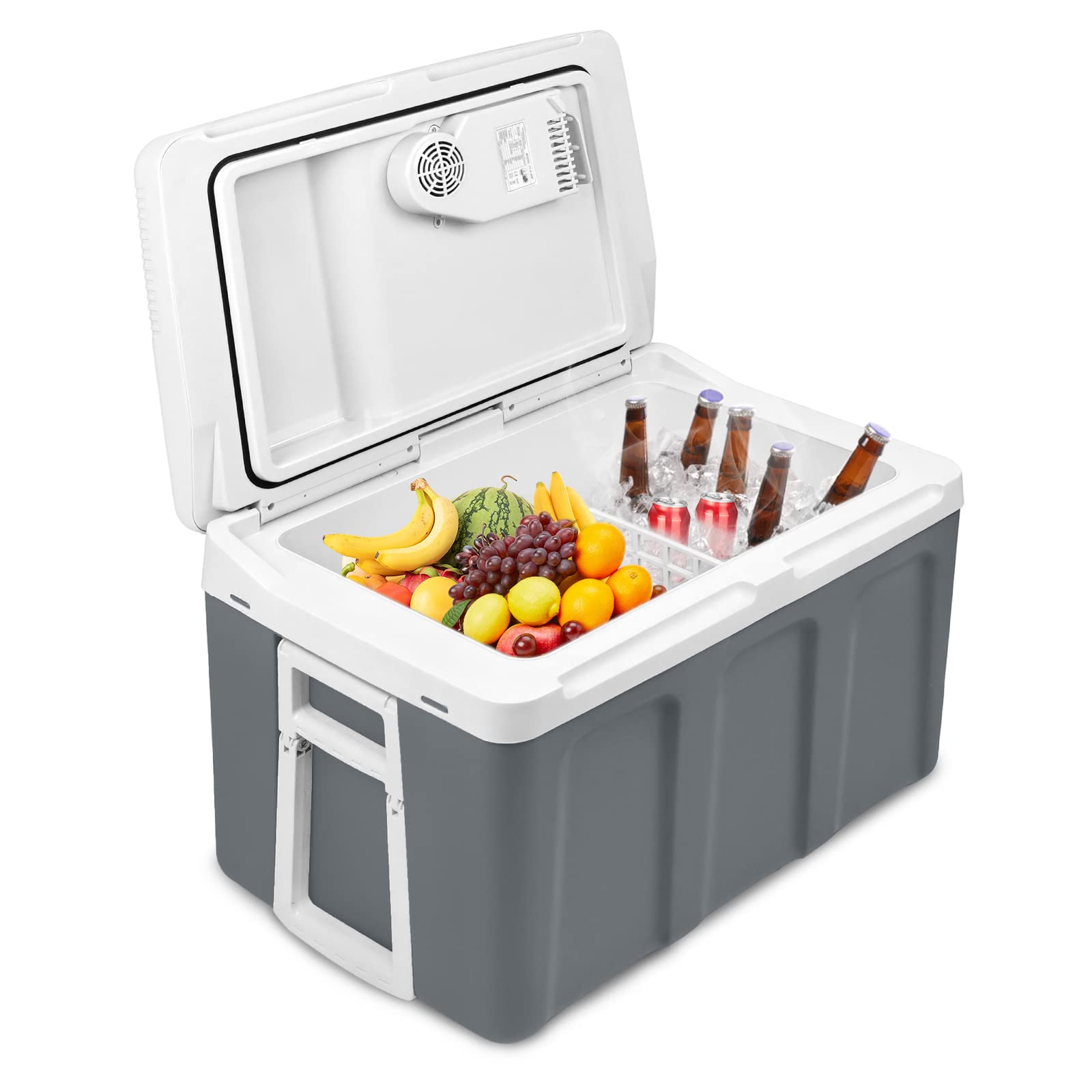 61wsFUycsbL._SY1600_.jpg UISEBRT 48L Thermo-Elektrische Kühlbox mit Rollen – 12V/220V für Auto, Boot & Camping – Bild 1