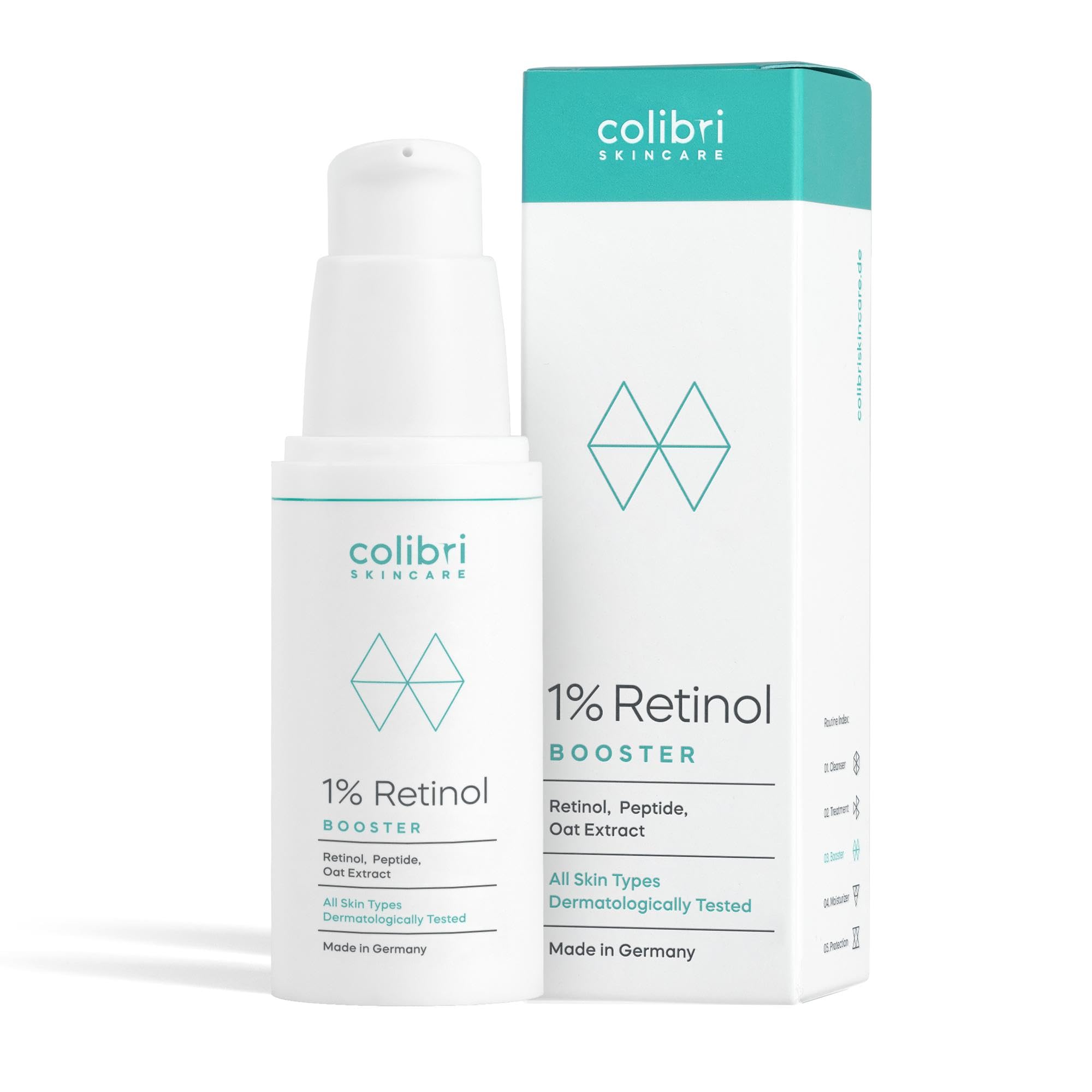 61zzyAiKPDL._SY2000_.jpg colibri skincare 1% Retinol Booster 30 ml – Anti-Aging Serum mit liposomaler Verkapselung – Bild 1