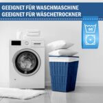 FAM HOME Kopfkissen 80x80 2er Set – Mikrofaser Allergiker-Kissen mit optimaler Nackenstütze – Bild 2