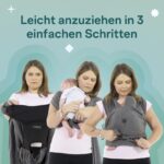KOALA BABYCARE Tragetuch – Ergonomische Babytrage bis 9 kg für Neugeborene – Bild 3