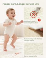 BG-BABYGO Krabbelmatte 147x177 cm – Faltbare Spielmatte aus XPE-Schaumstoff für Babys – Bild 7