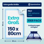 Inkontinenz-Bettenauflagen 150 x 80 cm Wegwerfbar – 2300 ml Absorption für Einzel- & Doppelbett – Bild 2