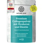 Nature Love Premium Collagen Pulver 500g – Typ 1 & 3 mit Hyaluronsäure & Elastin