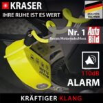 KRASER KR6Y Bremsscheibenschloss mit 110 dB Alarm – Motorradsicherung für Motorrad, Roller & E-Bike – Bild 2