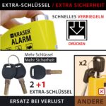 KRASER KR6Y Bremsscheibenschloss mit 110 dB Alarm – Motorradsicherung für Motorrad, Roller & E-Bike – Bild 5