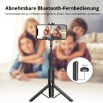 ATUMTEK 3-in-1 Selfie Stick Stativ mit Bluetooth-Fernbedienung – Aluminium Handy Halter – Bild 4