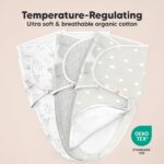 3er-Pack KeaBabies Pucksack 0-3 Monate mit Reissverschluss – Bio-Baumwolle Wickeltuch – Bild 5