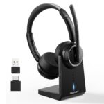 TECKNET V5.3 Bluetooth Headset mit ENC Mikrofon – 55+ Std. Akku für Büro & Callcenter