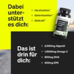 natural elements Premium Omega 3 Vegan – 60 Kapseln mit 800mg DHA & 400mg EPA – Bild 4