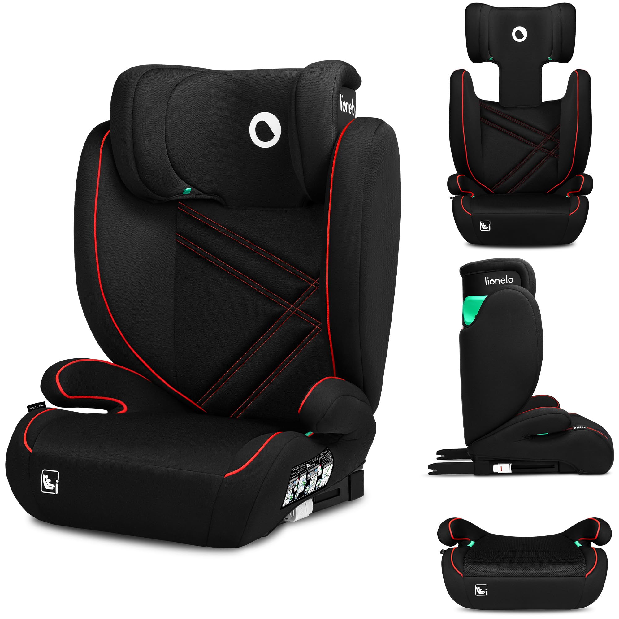 71CDntn2rCL._SY2000_.jpg Lionelo Hugo i-Size Kindersitz Gruppe 2/3 (100–150 cm) – R129 zertifiziert mit ISOFIX – Bild 1