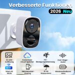 HITELLARCAM 2K Akku-Überwachungskamera – Dual-Band WLAN, Farb-Nachtsicht & KI-Erkennung – Bild 2