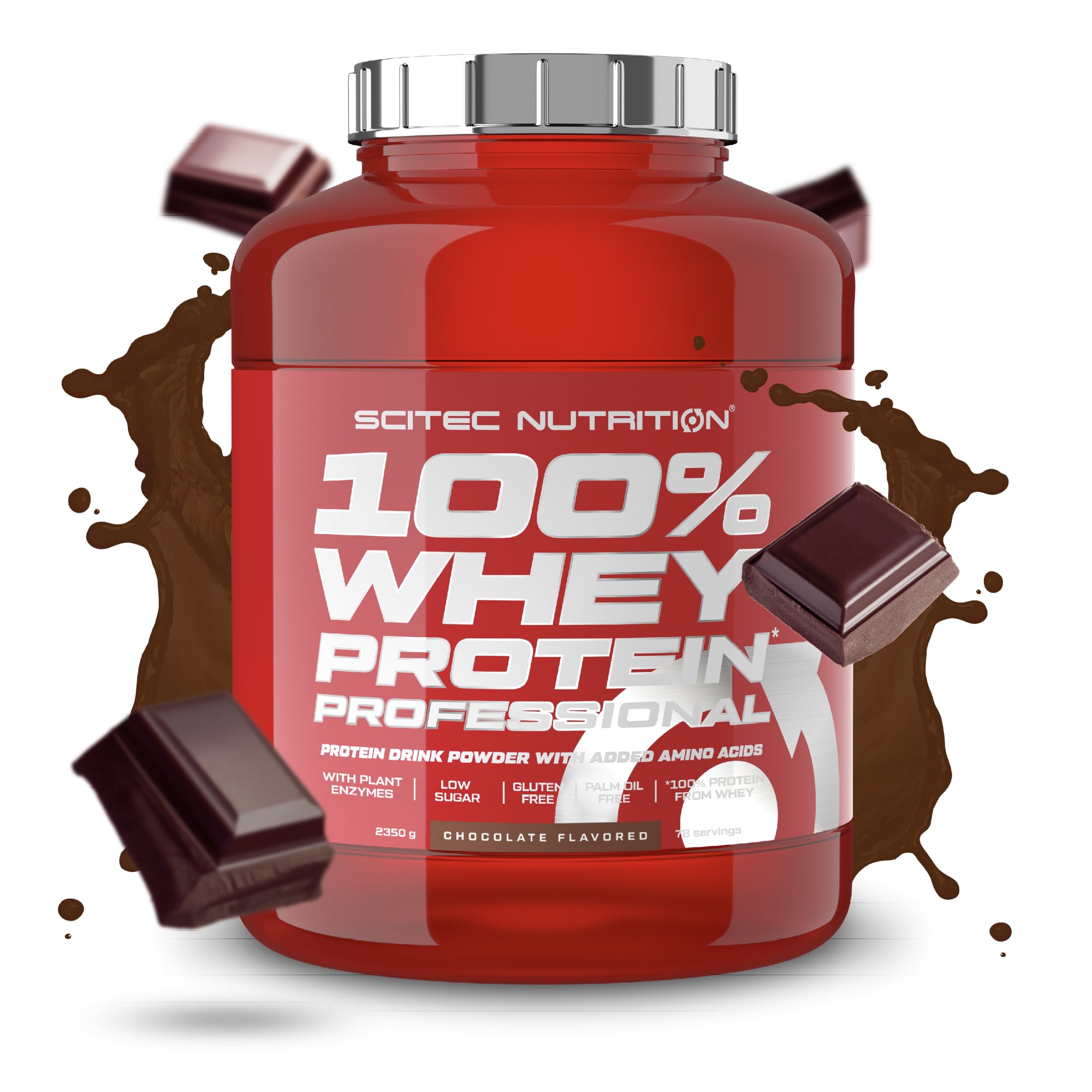 71EVCIg72DL._SY2000_.jpg Scitec Nutrition 100% Whey Protein Professional 2.35 kg – Molkenprotein mit Enzymen – Bild 1