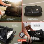LODA Team 68L Sporttasche – Schuhfach, Nassfach & Rucksackfunktion für Sport & Reisen – Bild 2
