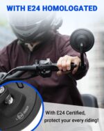SUPAREE Motorrad Spiegel Universal E-geprüft – 360° drehbar für maximale Sicherheit – Bild 5