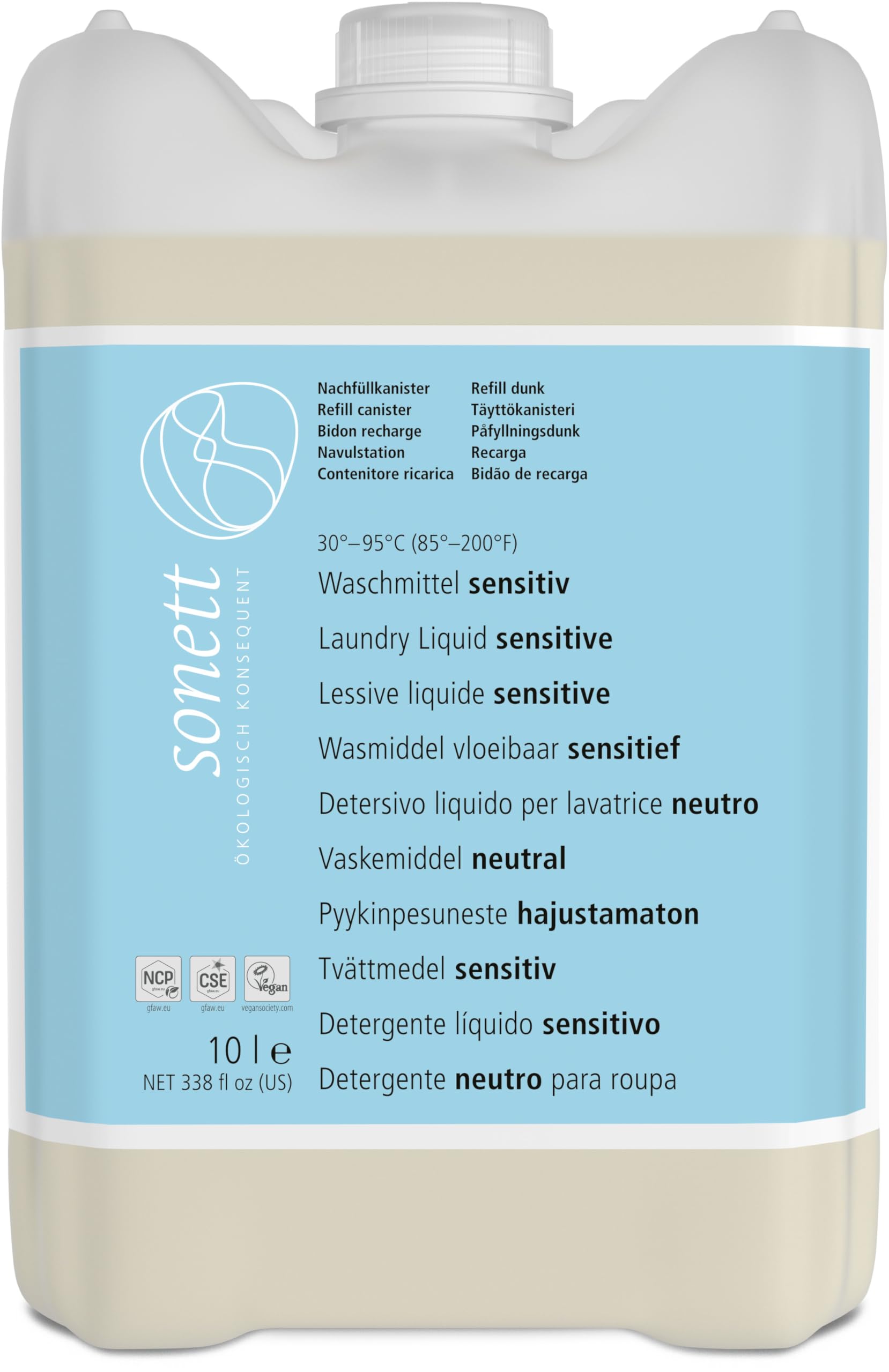71FdINsl-TL._SY2560_.jpg Sonett Waschmittel Sensitiv 10 Liter – Allergikerfreundlich für bunte & weisse Wäsche – Bild 1