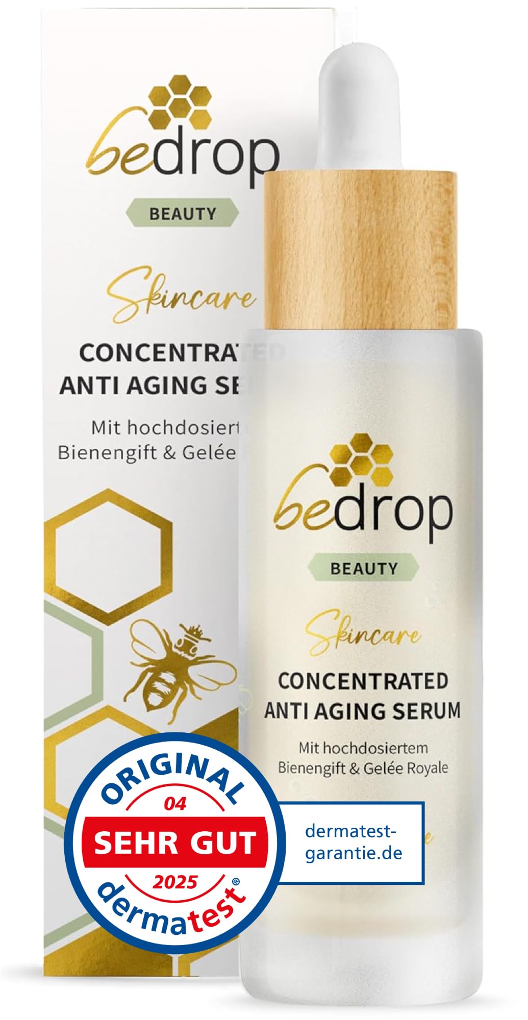 71H6hzAvDTL._SY2000_.jpg bedrop Concentrated Anti-Aging Serum mit Bienengift, Gelée Royale, Hyaluron & Acetylglucosamin – Straffendes Gesichtsserum in Imker-Qualität – Bild 1