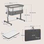 Lionelo Aurora 3in1 Babybett bis 9 kg – Beistellbett, Wiege & Stubenwagen mit Höhenverstellung – Bild 2