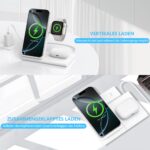 WATOE 3in1 Ladestation für iPhone, Apple Watch & AirPods – 15W Schnellladen Weiss – Bild 2