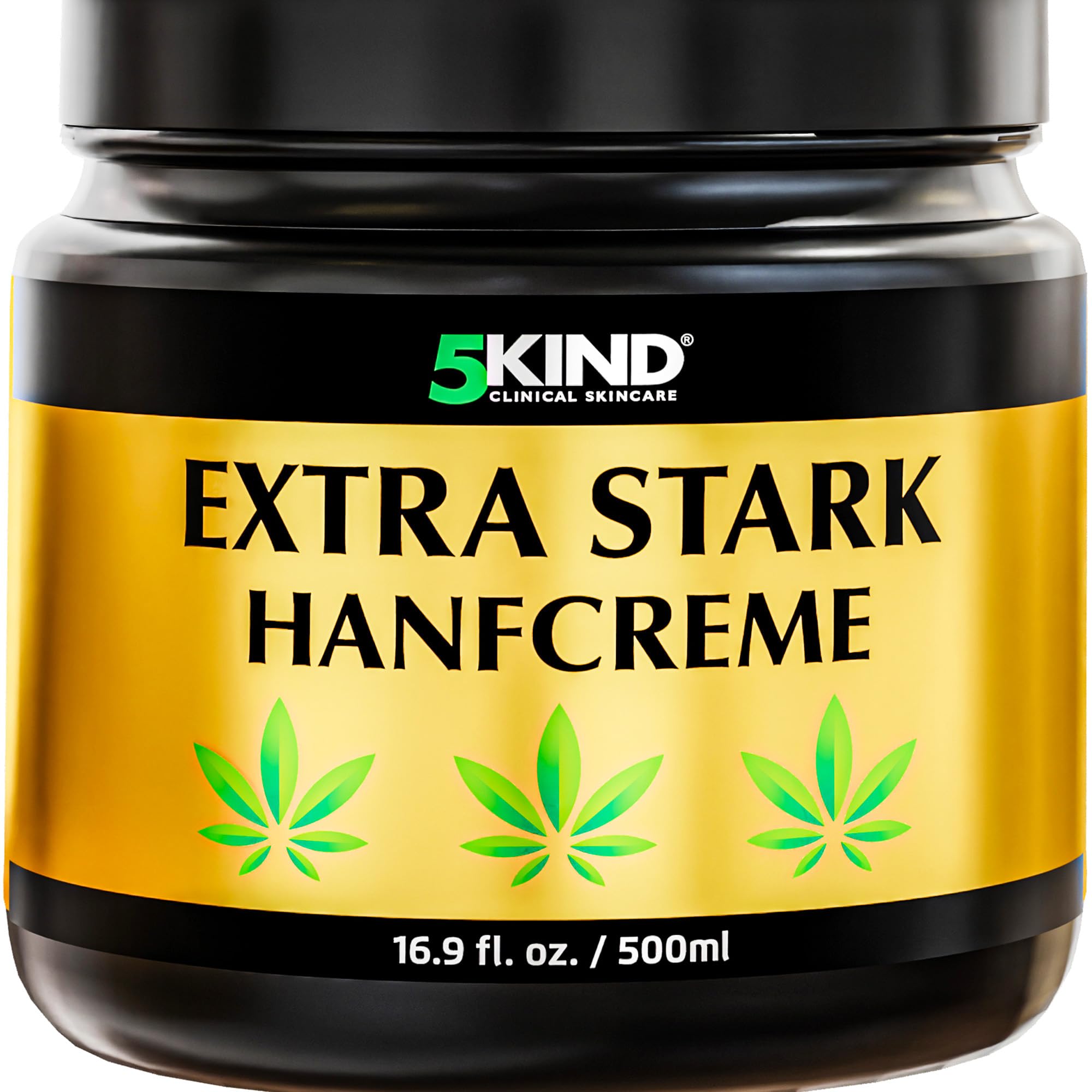 71Kikv69YaL._SY2000_.jpg 5kind Extra Starke Hanfcreme 500ml – Massagecreme mit Hanfssamenöl & Arnika – Bild 1