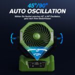 Kejector Akku Ventilator 24000mAh mit LED-Licht & Fernbedienung – Camping & Outdoor – Bild 4