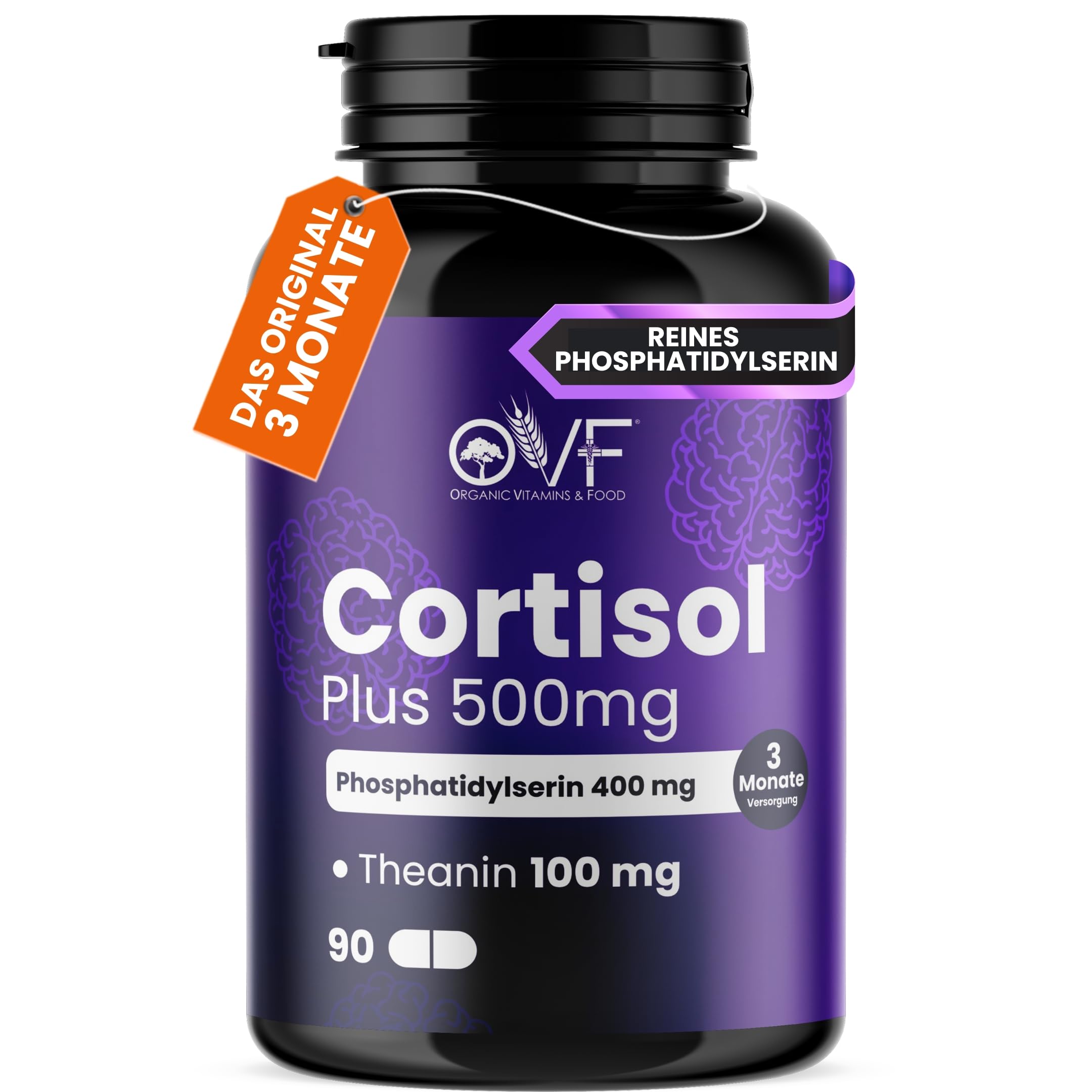71PBTO50bzL._SY2160_.jpg Phosphatidylserin 400 mg + L-Theanin 100 mg – 90 vegane Kapseln Made in Italy – Bild 1